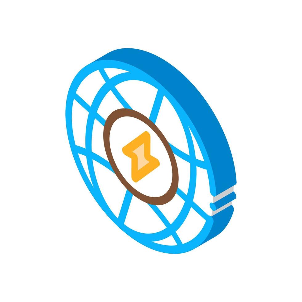 planet energy isometric icon vector illustration color