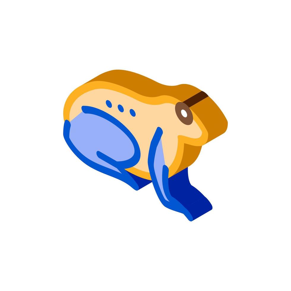 tropical frog isometric icon vector illustration color