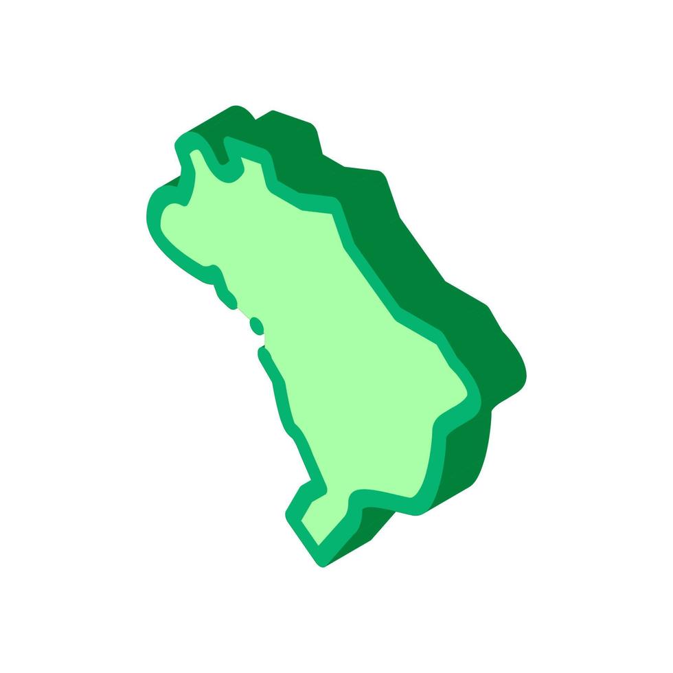 color de ilustración de vector de icono isométrico de continente africano