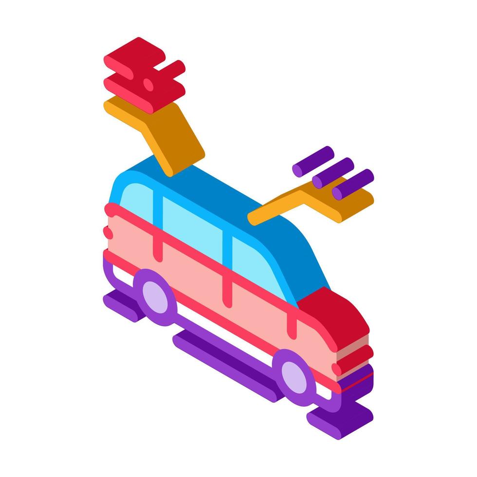 car characteristics isometric icon vector illustration color