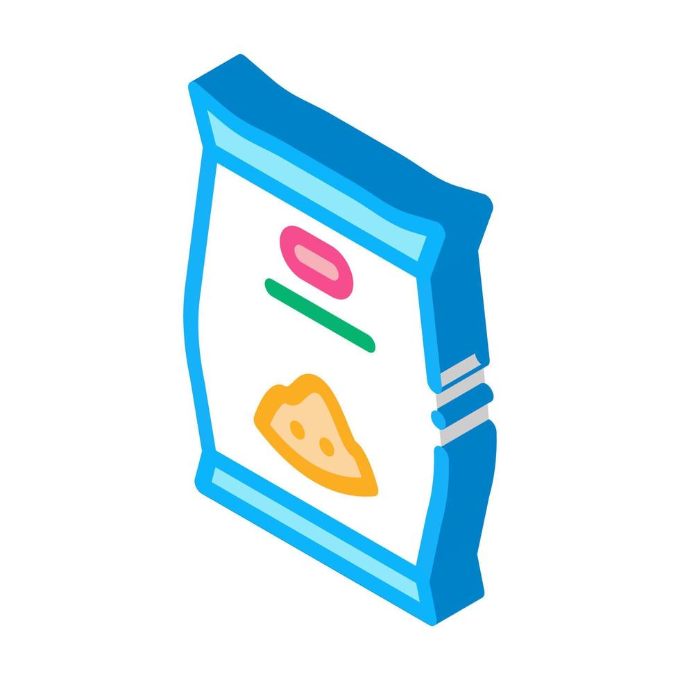 flower seeds bag isometric icon vector illustration