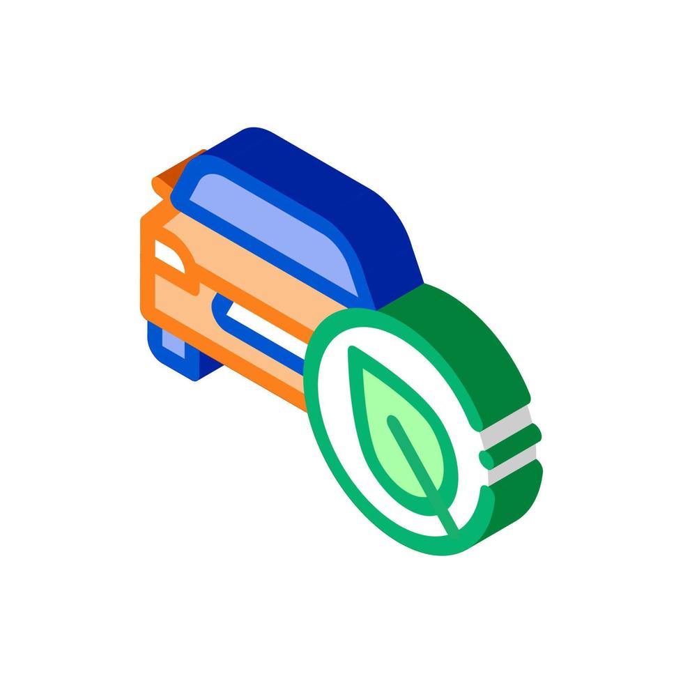 electro eco car isometric icon vector illustration