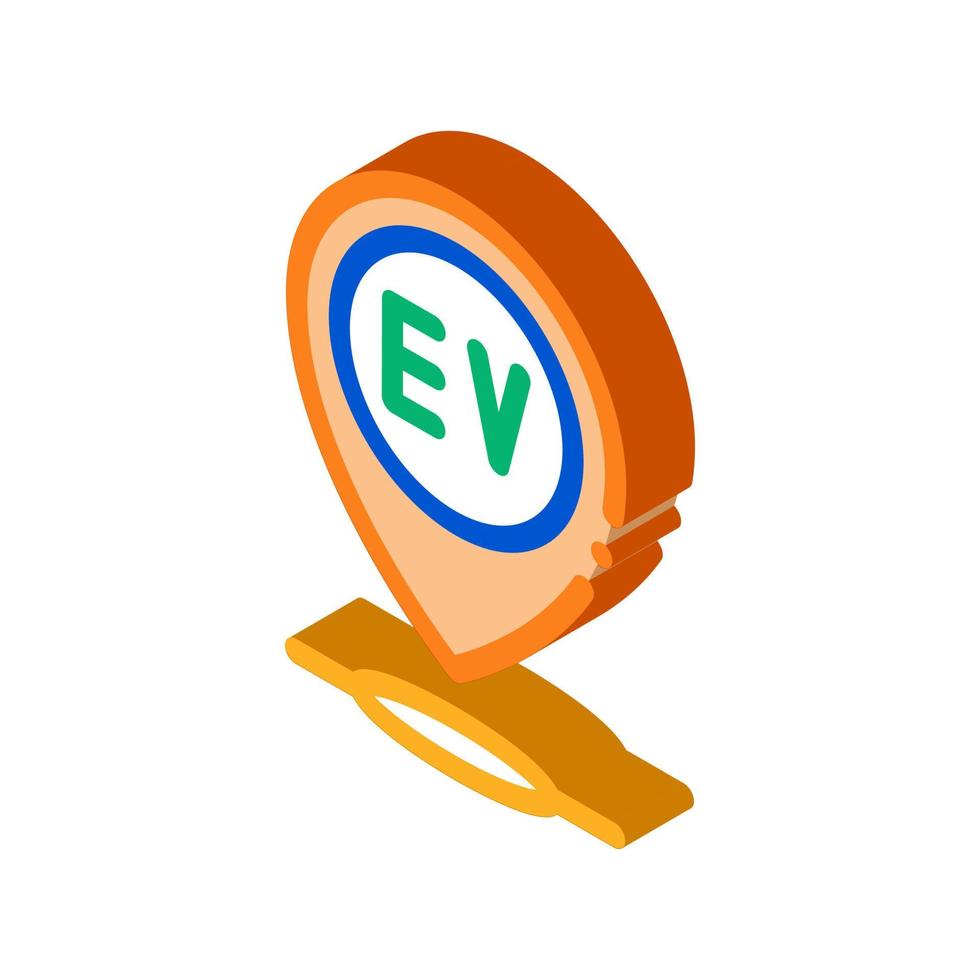 electro chard station gps mark isometric icon vector illustration