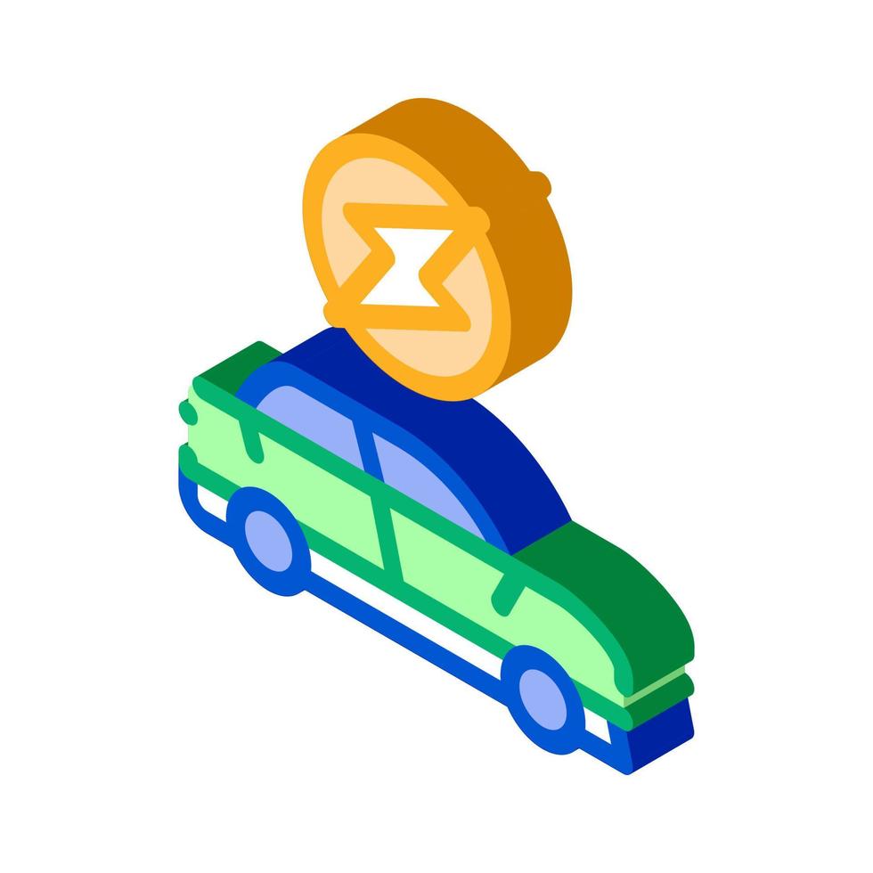 electro car isometric icon vector illustration