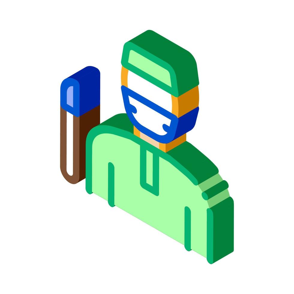 Korean Doctor isometric icon vector illustration