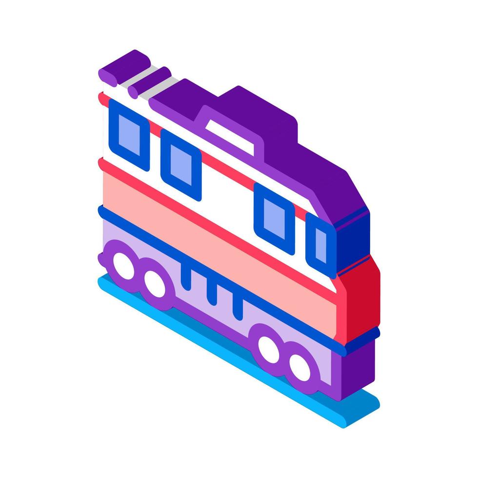 ilustración de vector de icono isométrico de transporte de tren