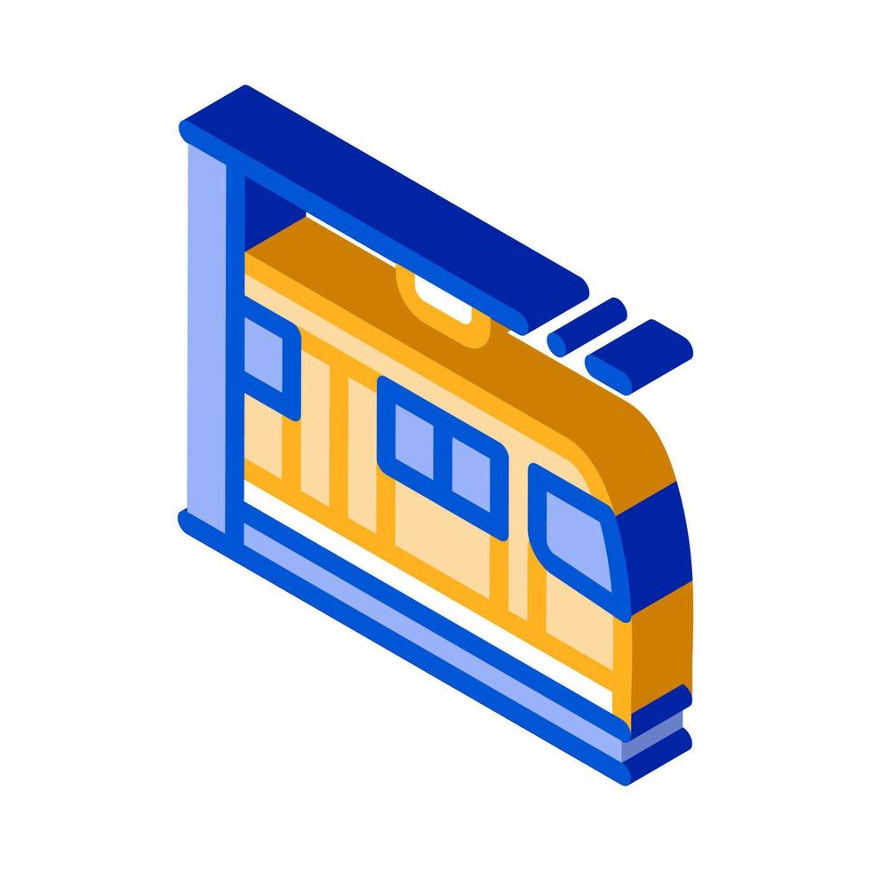 Public Transport Metro isometric icon vector illustration