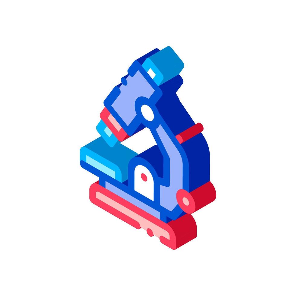 Medical Equipment Microscope isometric icon vector illustration
