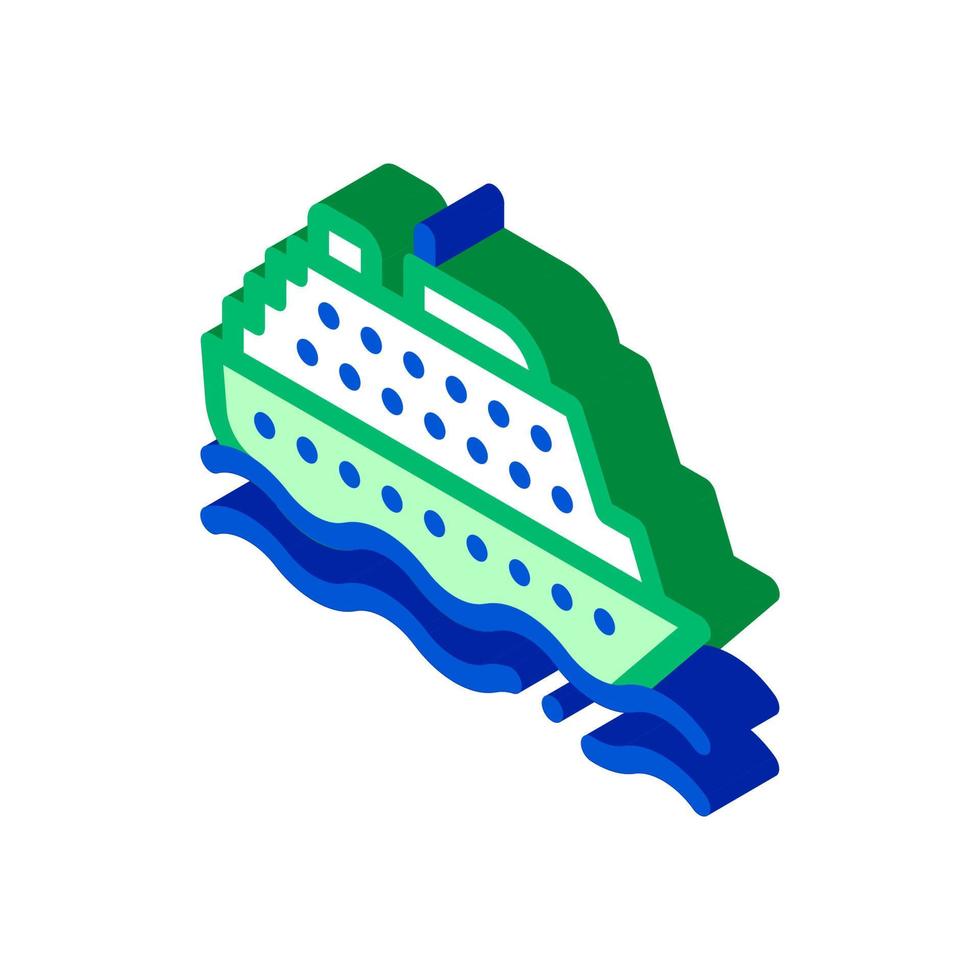 Public Transport Ferry isometric icon vector illustration