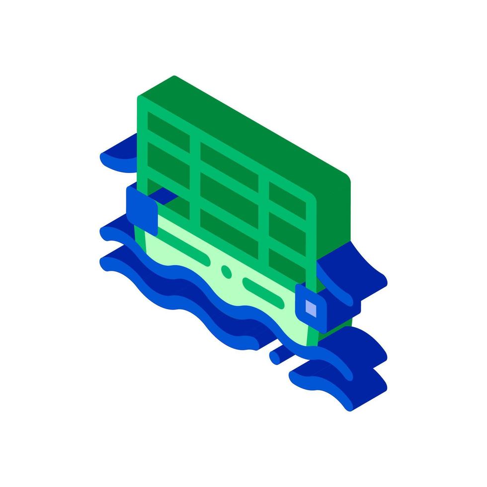 Public Transport Cable Ferry isometric icon vector illustration