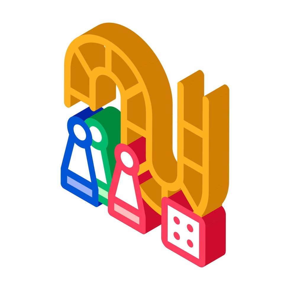 Interactive Kids Board Game isometric icon vector illustration