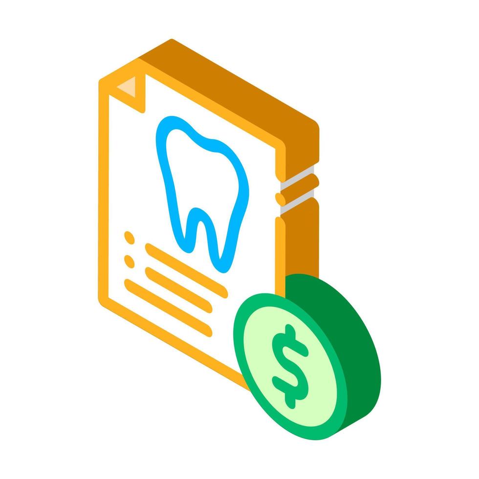 Dentist Stomatology List isometric icon vector illustration