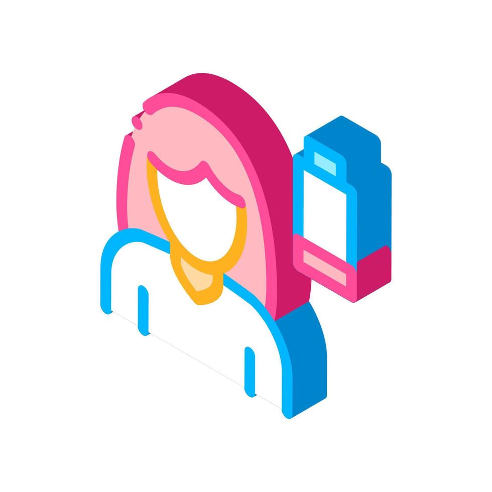 High Temprature Symptomp Of Pregnancy isometric icon vector illustration