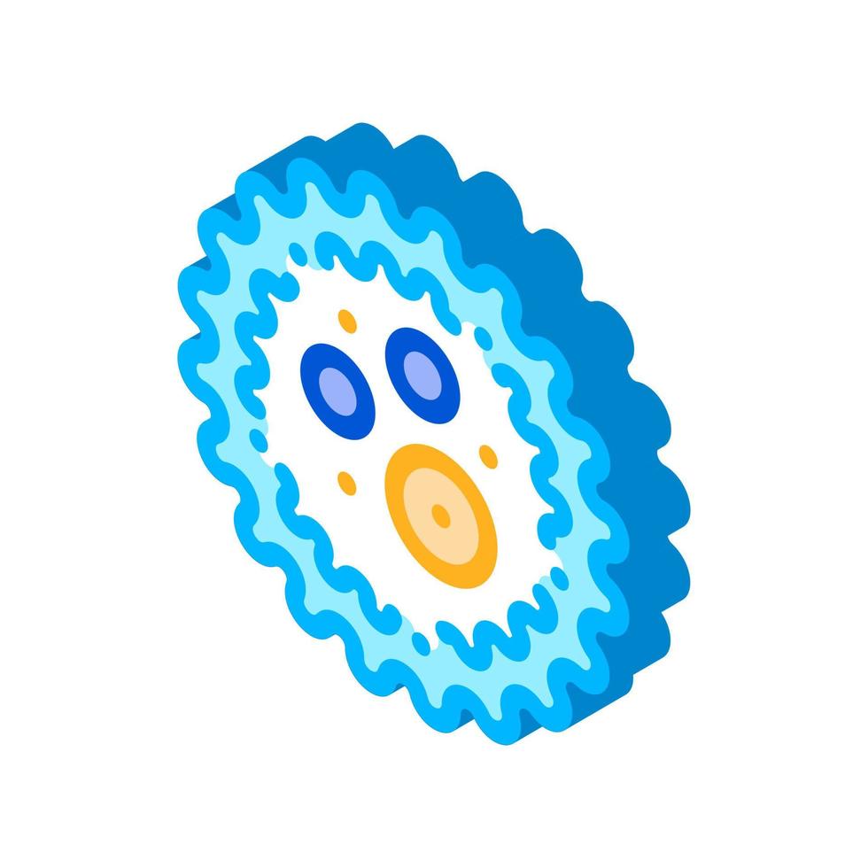 Microscopic Bacterium Microgerm isometric icon vector illustration