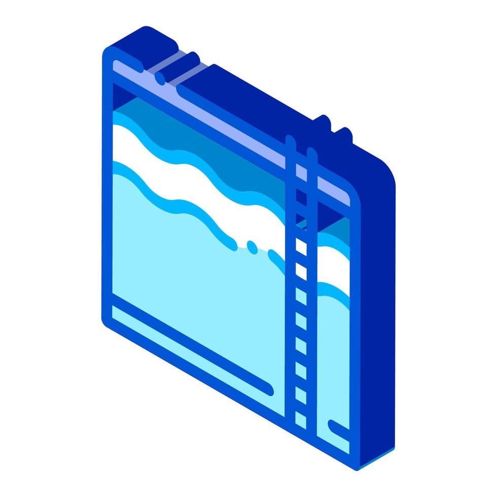 Raining Cloud H2O Rain isometric icon vector illustration