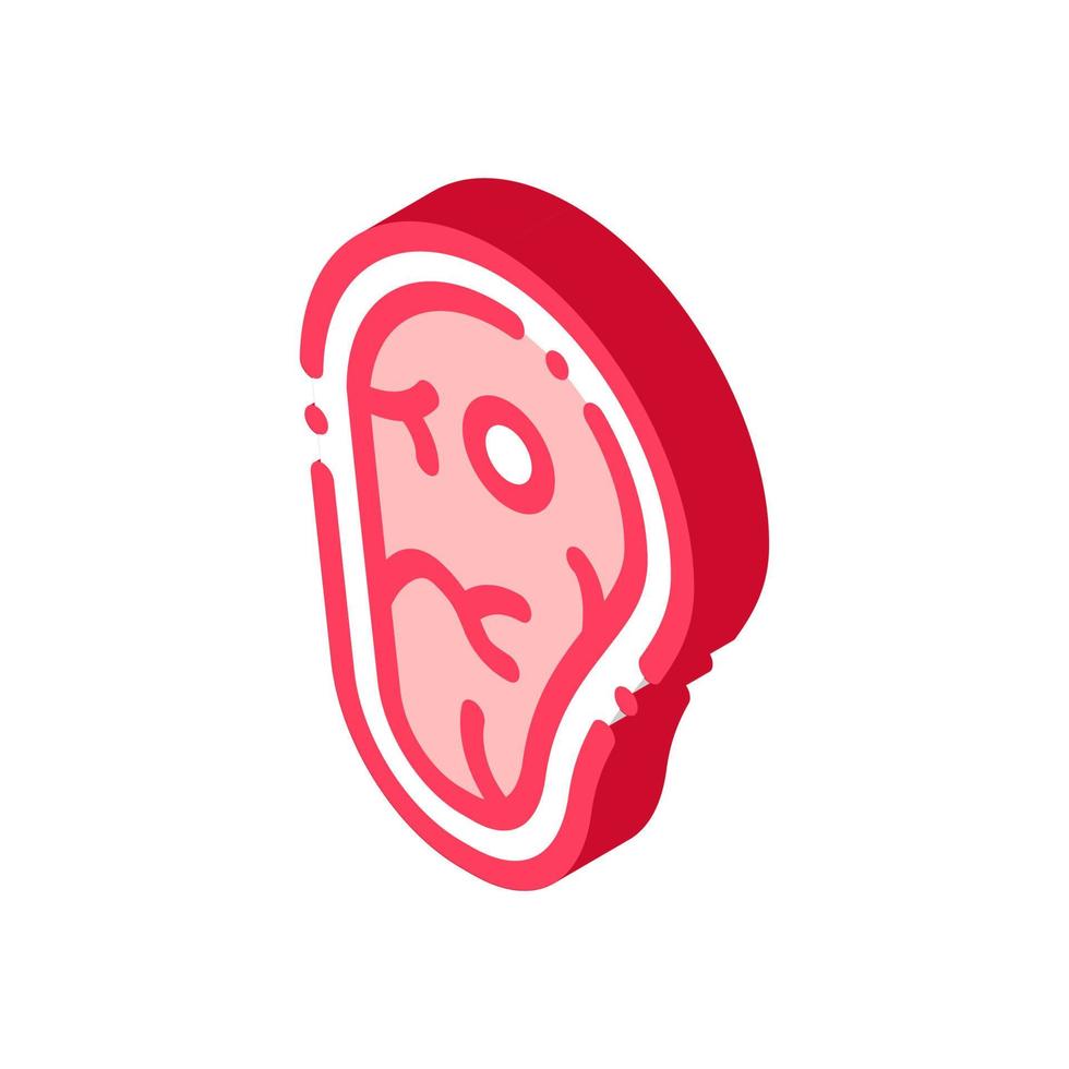 Healthy Food Piece Of Meat isometric icon vector illustration