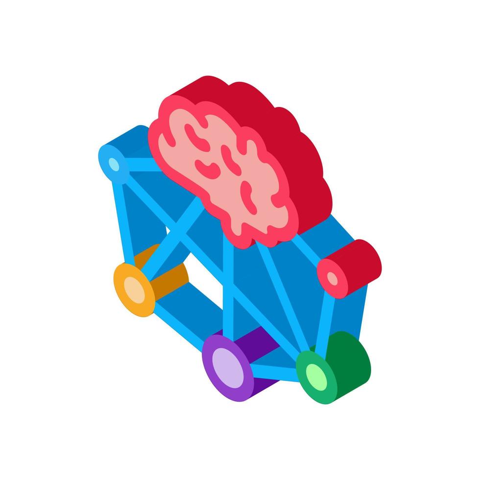 neuromarketing cerebro icono isométrico ilustración vectorial vector