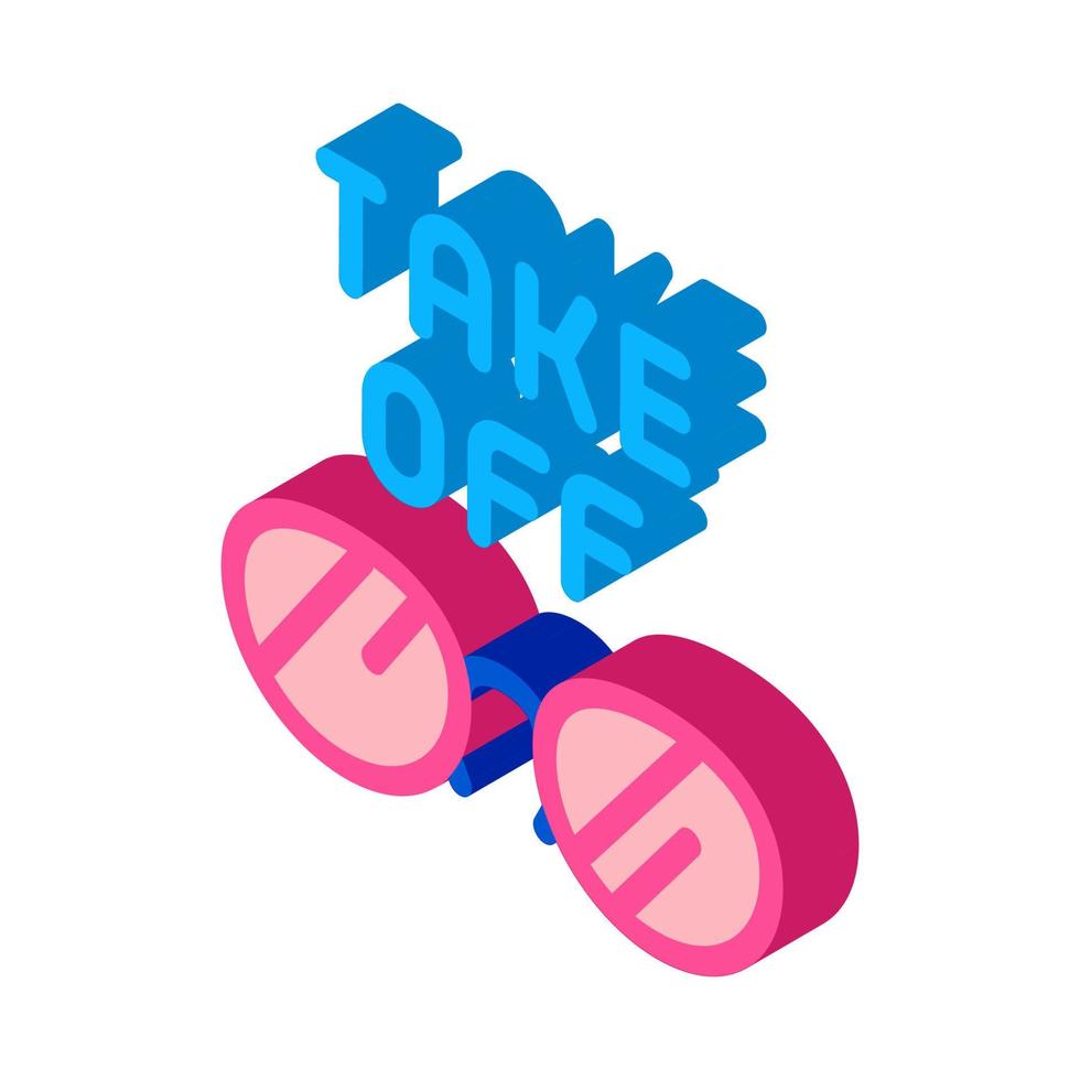 take off glasses isometric icon vector illustration