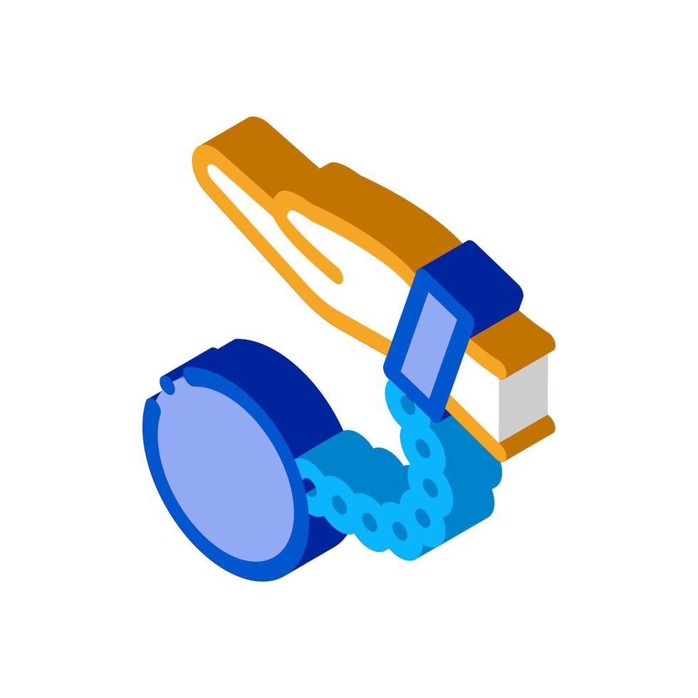 hand chained to load isometric icon vector illustration