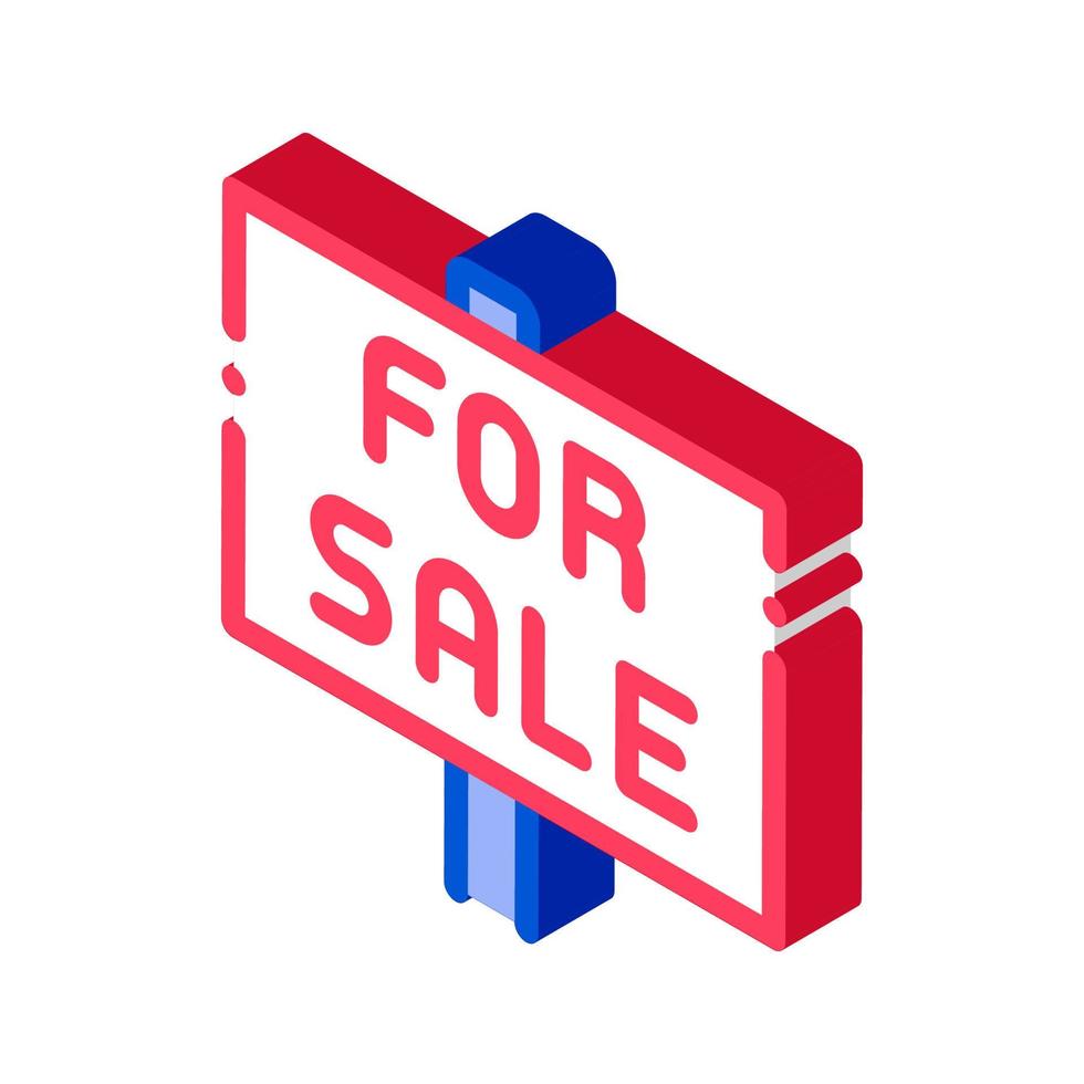 Tablet For Real Estate Sale isometric icon vector illustration