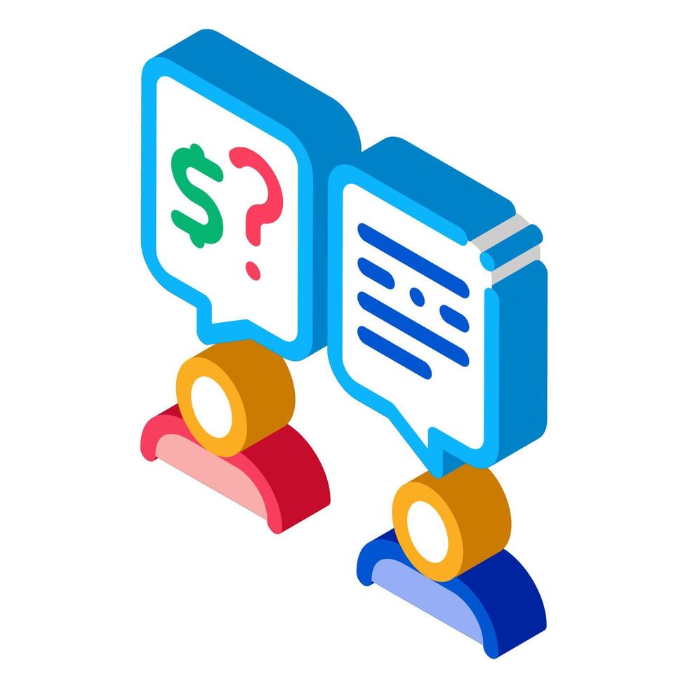businessmen agree payment isometric icon vector illustration