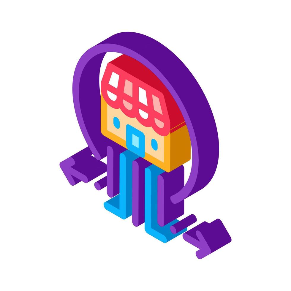 franchise business isometric icon vector illustration