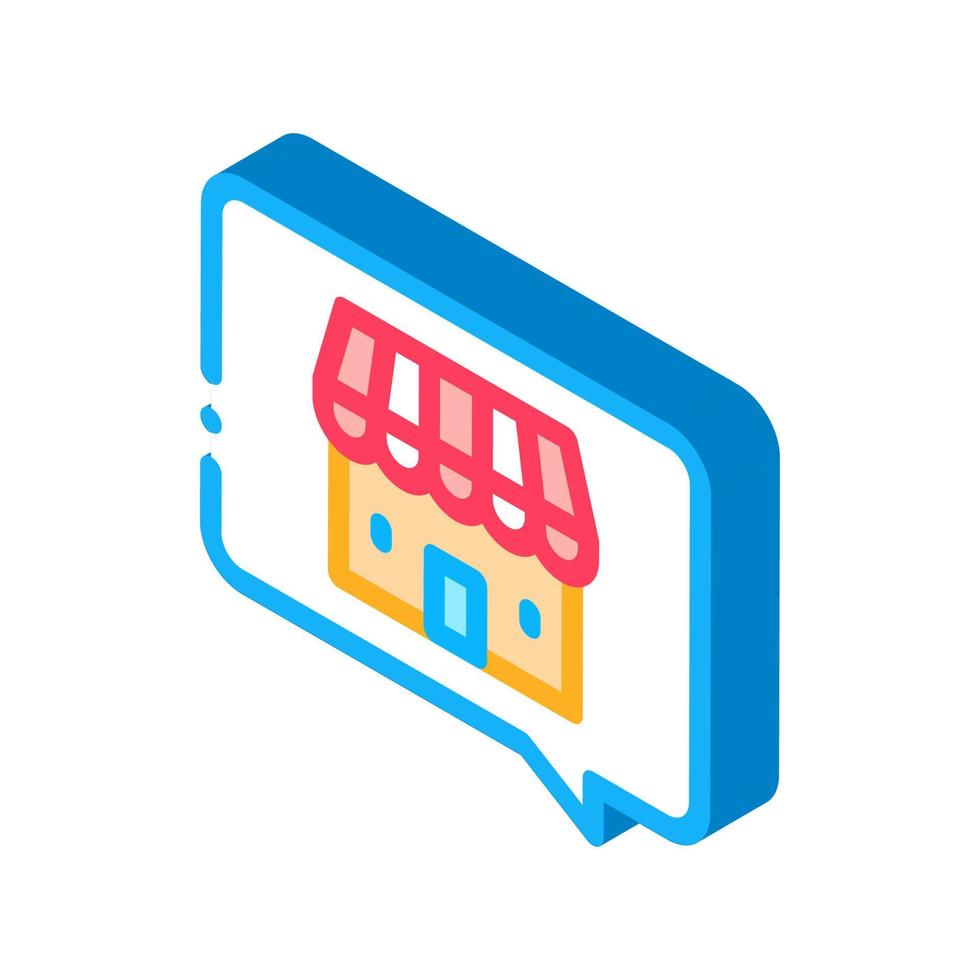 shop in quote frame isometric icon vector illustration