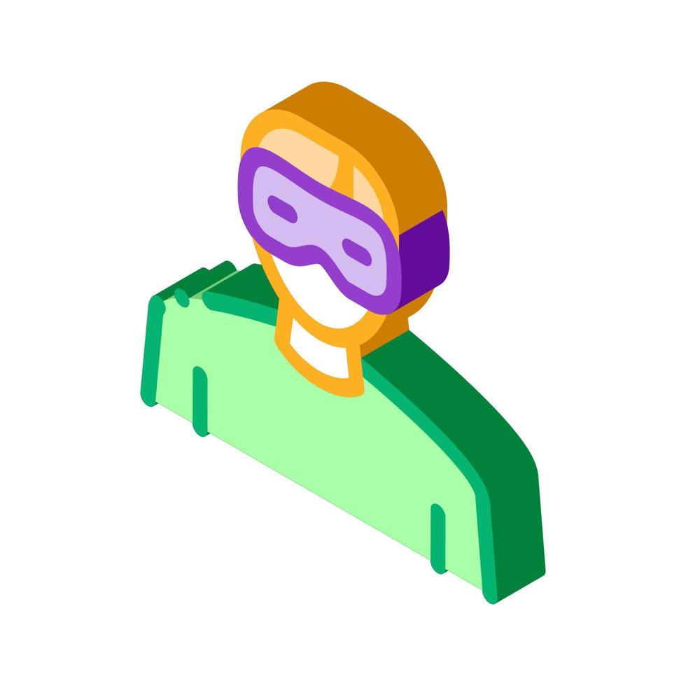 human with eyes mask isometric icon vector illustration