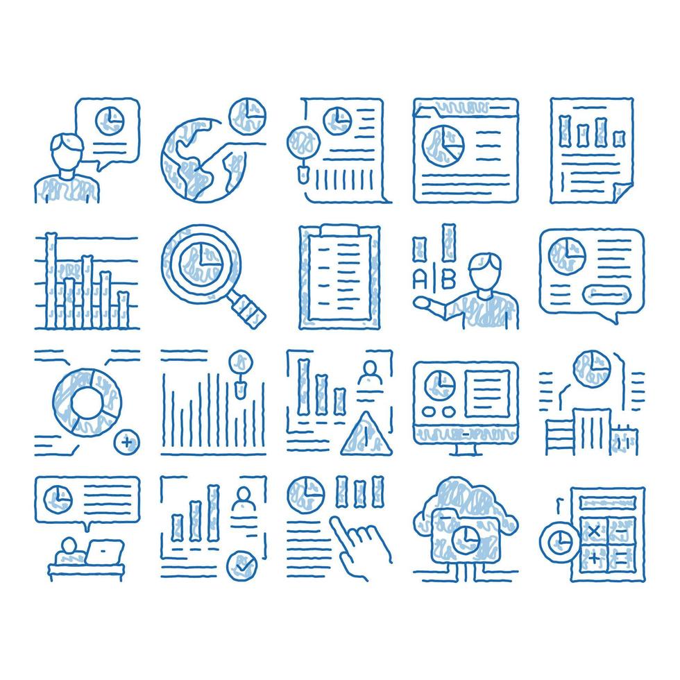 Statistician Assistant icon hand drawn illustration vector