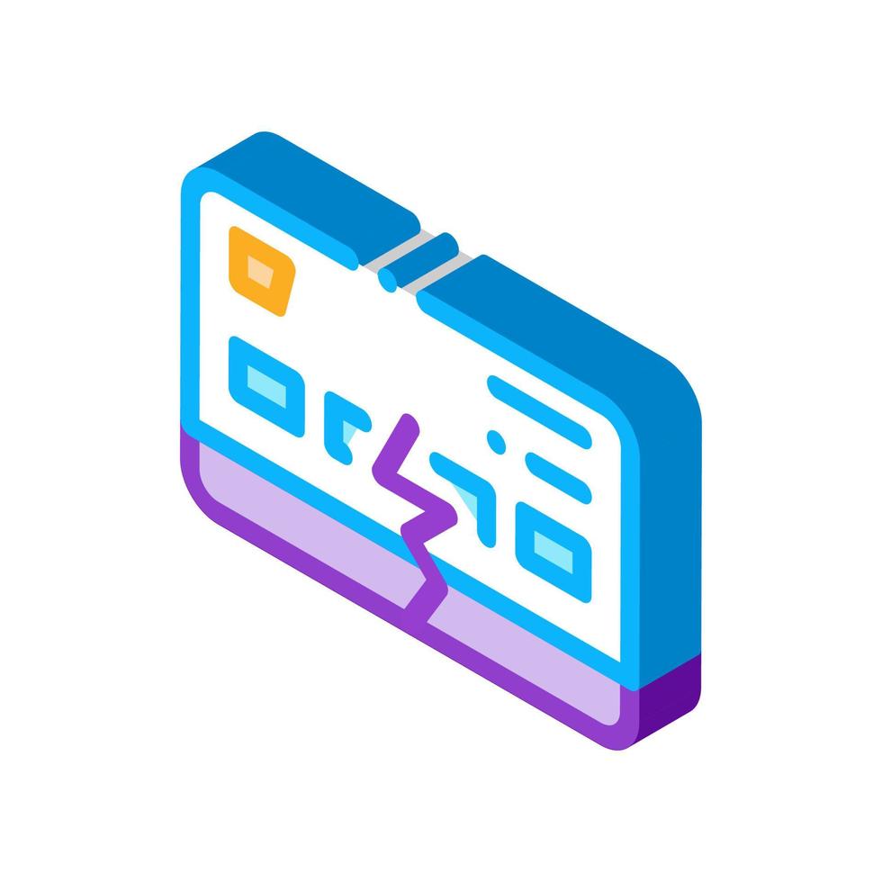 firm breakdown isometric icon vector illustration