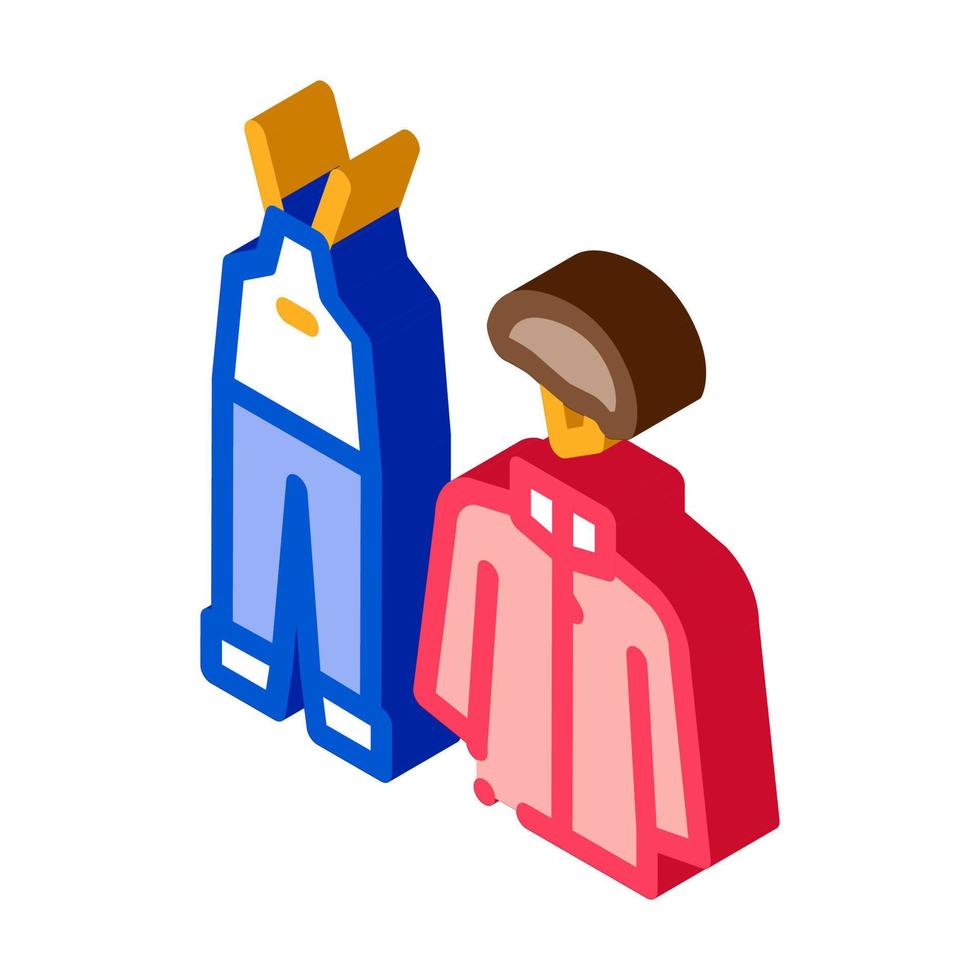 alpinism clothes isometric icon vector illustration