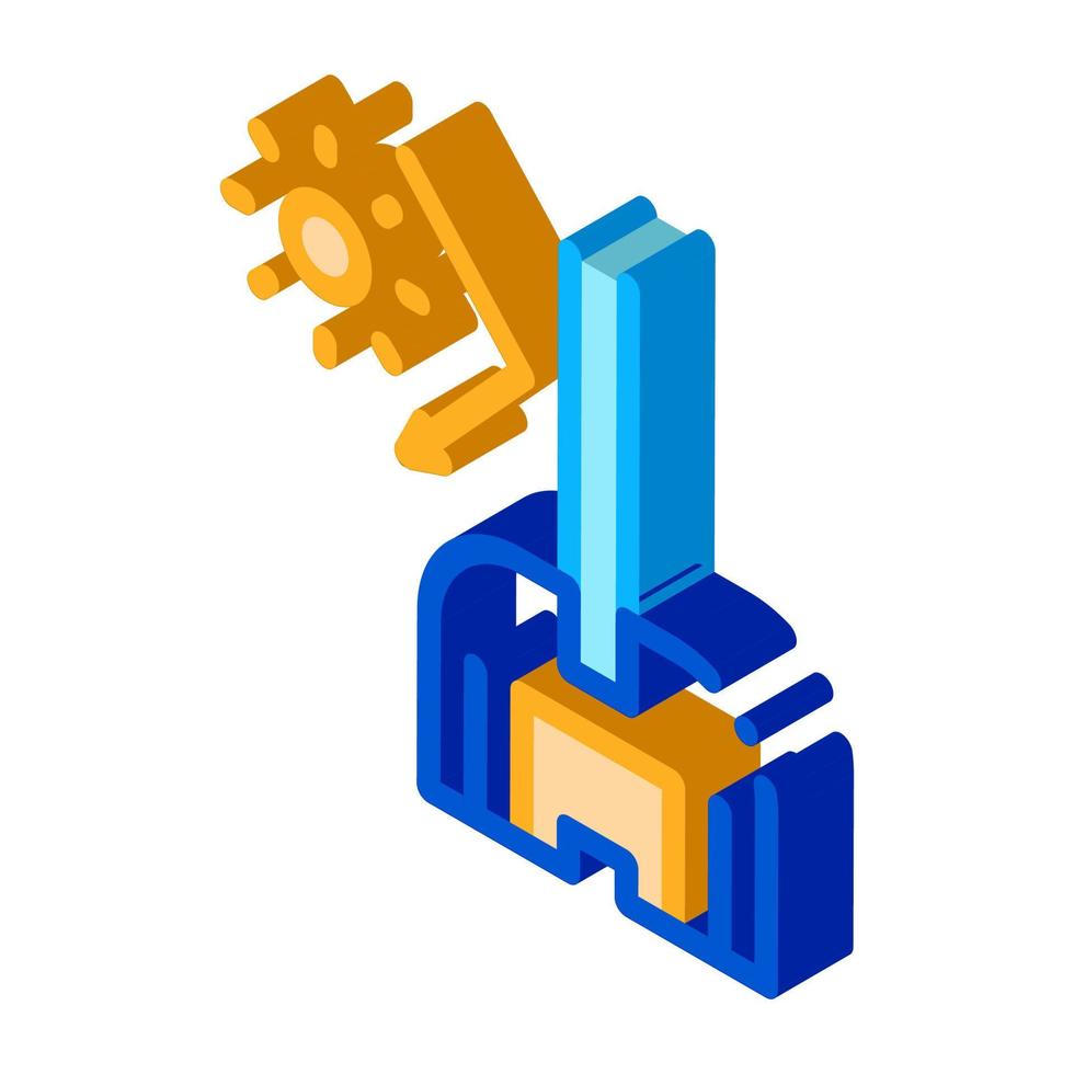 sun glass window isometric icon vector illustration