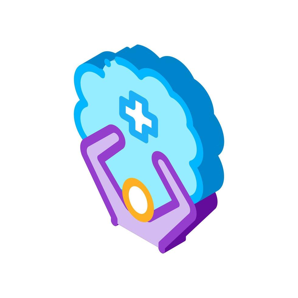 mentally healthy person isometric icon vector illustration