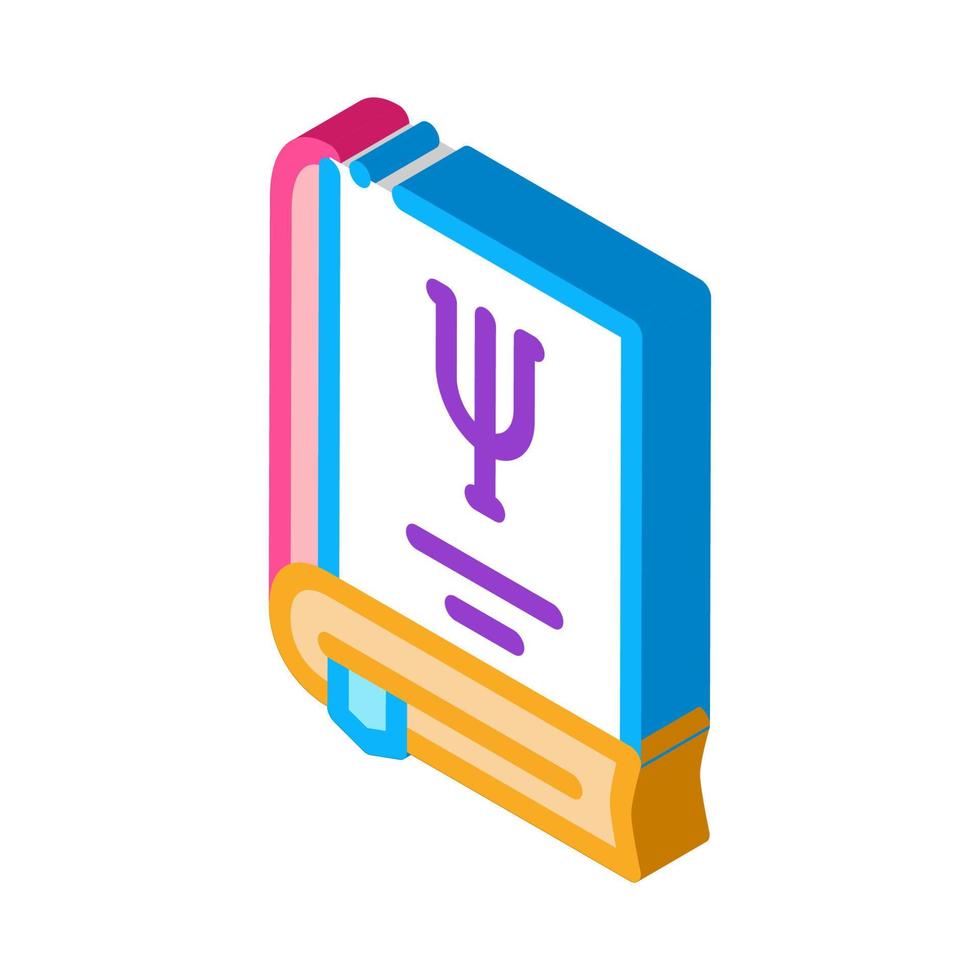 psychology book isometric icon vector illustration