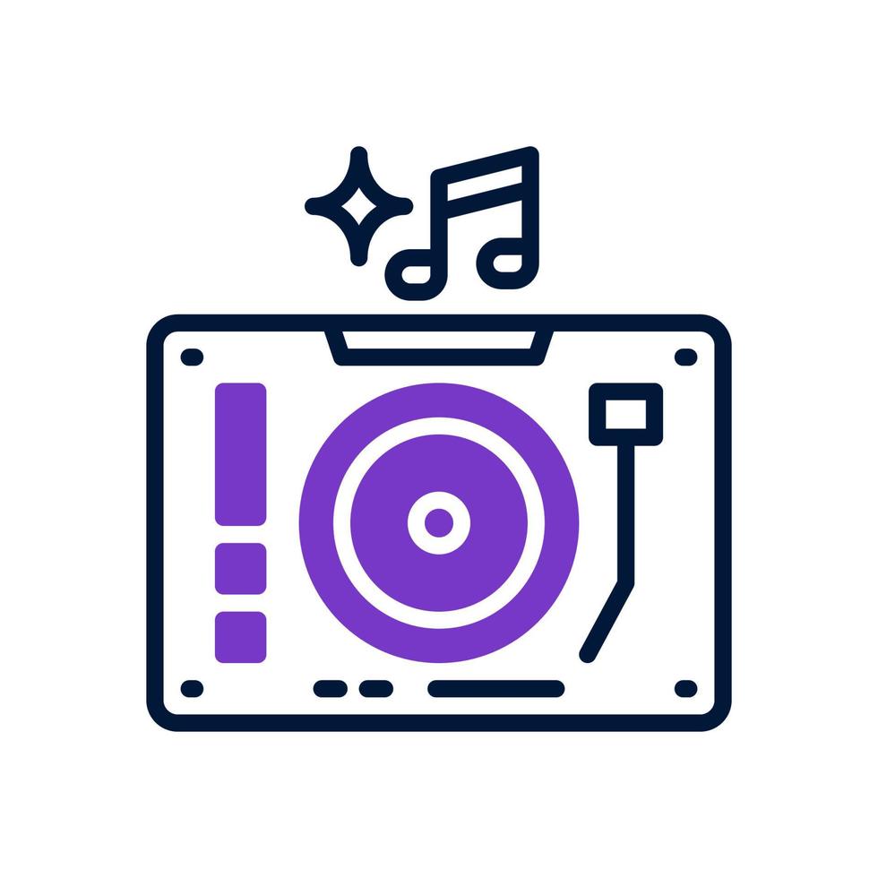 icono de tocadiscos para su sitio web, móvil, presentación y diseño de logotipo. vector