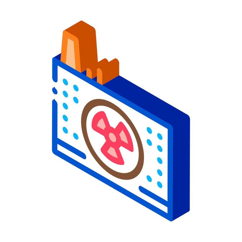 windmill factory isometric icon vector illustration