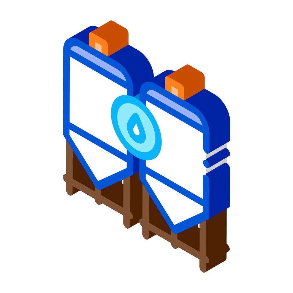 water machines isometric icon vector illustration