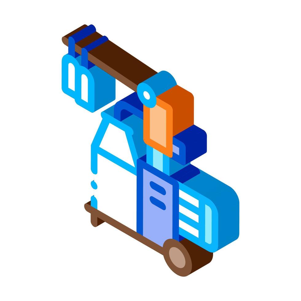 milk bottle transfer machine isometric icon vector illustration