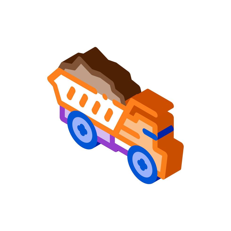 motor lorry isometric icon vector illustration