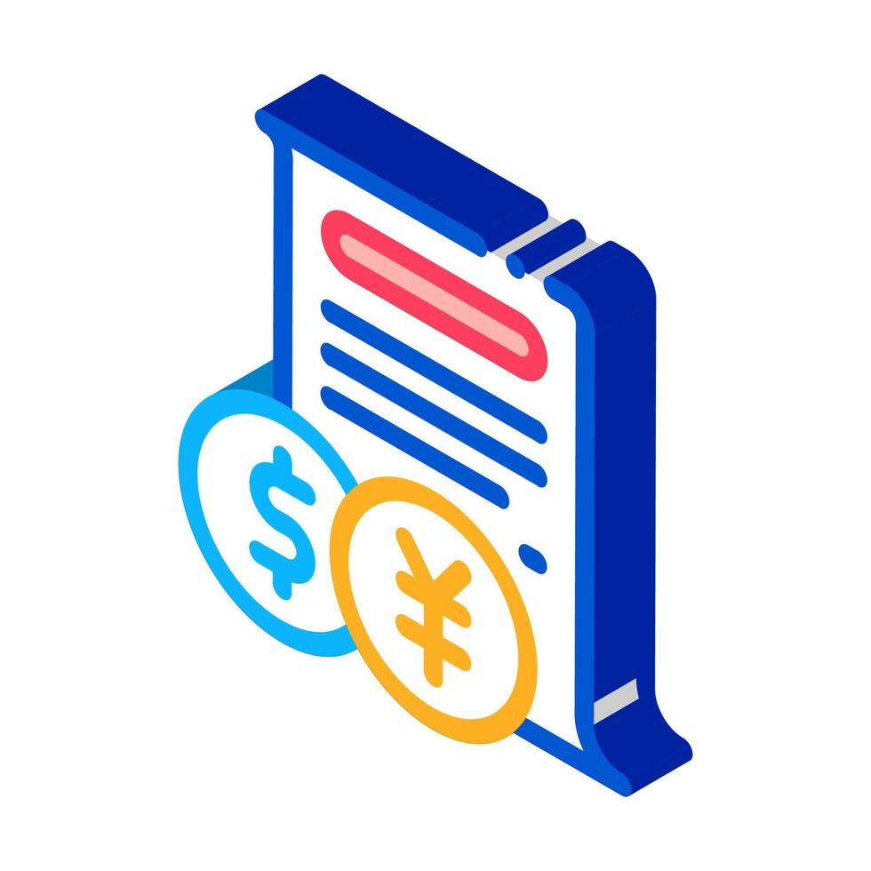 exchange rates isometric icon vector illustration