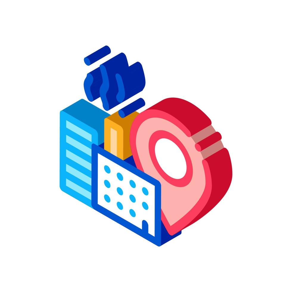 production geolocation isometric icon vector illustration