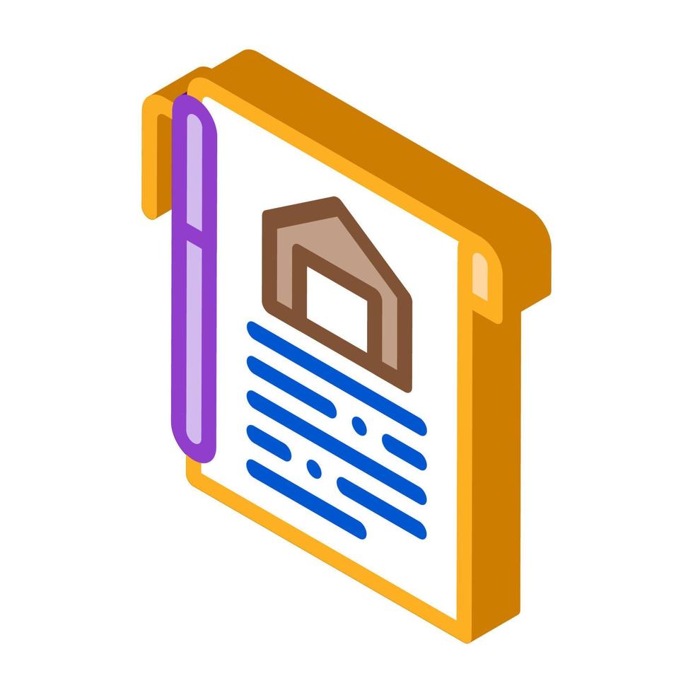 home documents isometric icon vector illustration