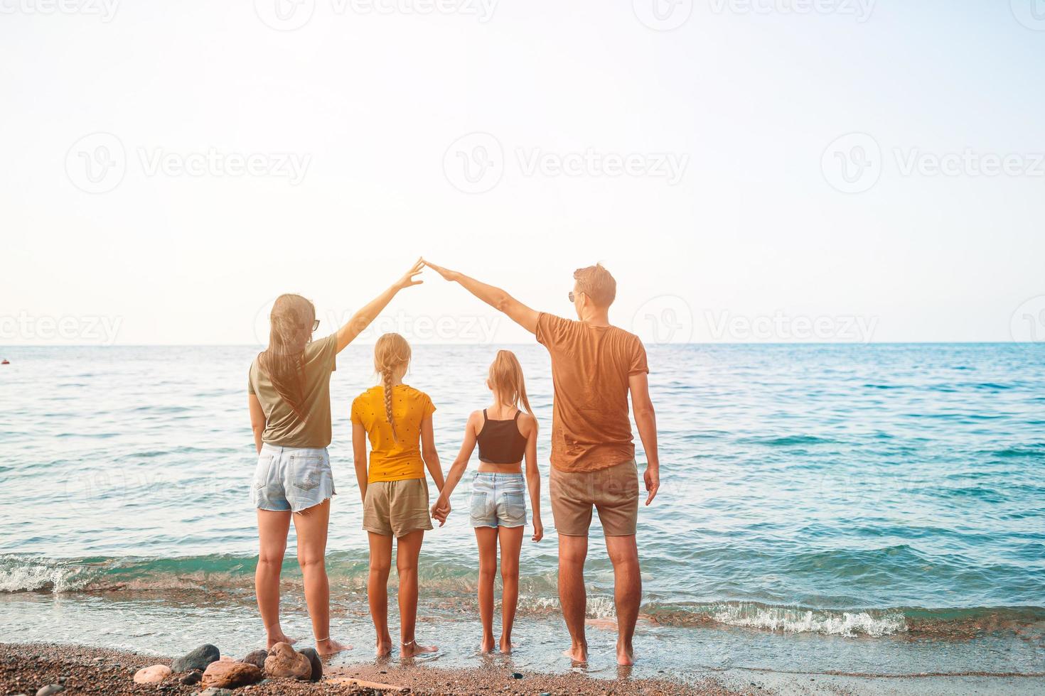Young family on vacation have a lot of fun photo