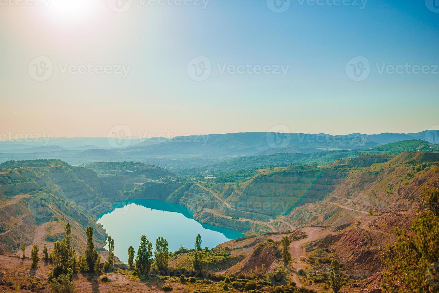 Beautiful seascape. Amazing composition of nature with mountains and cliffs. photo