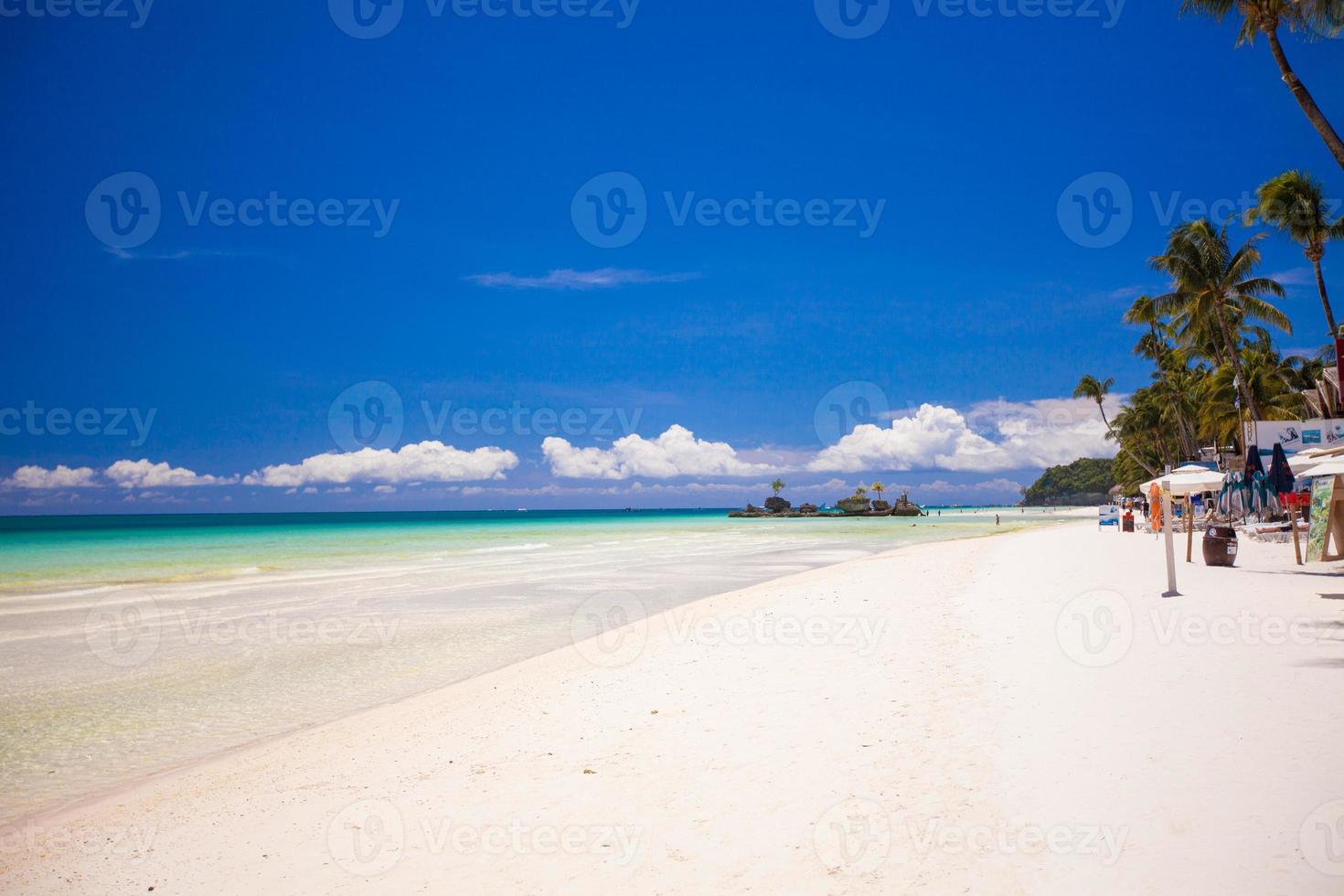 Perfect tropical beach with turquoise water and white sand photo