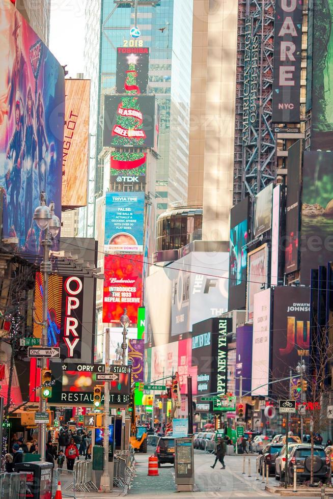 Beautiful street of New York City and America, January 01th, 2018 in Manhattan, New York City. photo