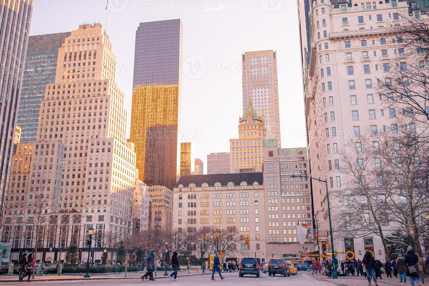 Beautiful street of New York City and America, January 01th, 2018 in Manhattan, New York City. photo