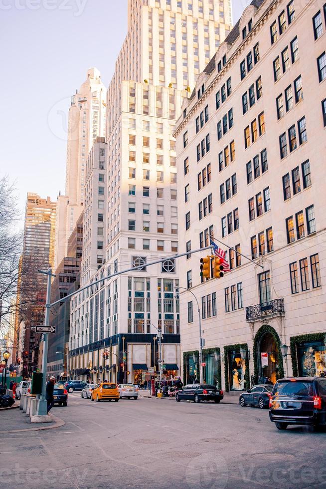 Beautiful street of New York City and America, January 01th, 2018 in Manhattan, New York City. photo