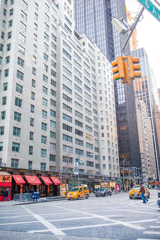 Beautiful street of New York City and America, January 01th, 2018 in Manhattan, New York City. photo