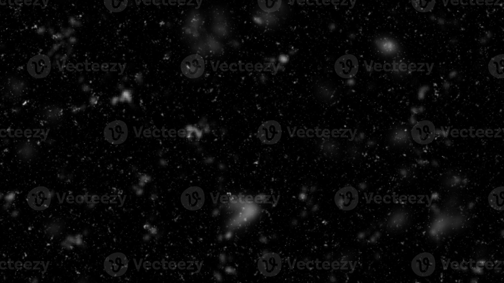Falling snow flakes, Flying dust particles on a black background. Abstract winter background. Winter landscape with falling shining beautiful snow. photo